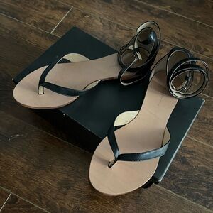 BCBGMaxAzria Black and Tan Women's Sandals